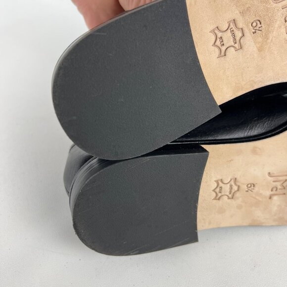 J McLaughlin Womens Concetta Black Leather Penny Loafer Flats Slip On size 6.5 - Picture 13 of 15